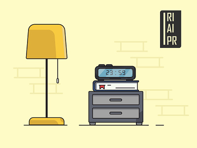 Alarm digital alarm digital clock design flat design illustration