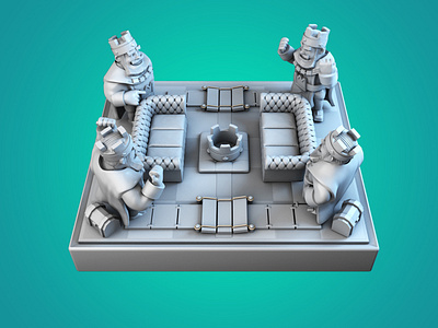 Clash Royale arena 3d art cinema4d clashroyale render