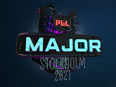 Logo PGL Major Stockholm 2021 3d animation app branding counter strike cs go design graphic design illustration logo major cs go motion graphics pgl prduction typography ui ux vector