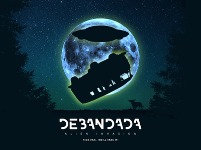 Debandada Events Poster alien debandada invasion music party