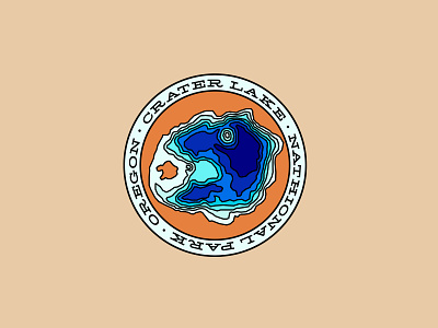 Crater Lake National Park Badge Design