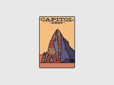 Capitol Reef Badge Design badge badge design badge designer badge illustration badge logo camping capitol reef desert design freelance designer graphic design graphic designer hiking illustrator logo design national parks outdoors rock typography utah