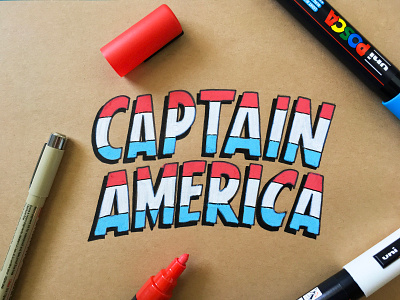 Captain America 3dlogo branding captain america design disney graphicdesgn hand drawn handlettered handlettering lettering letteringart logo logoart logotype marvel marvel comics marvel studios superhero type typography