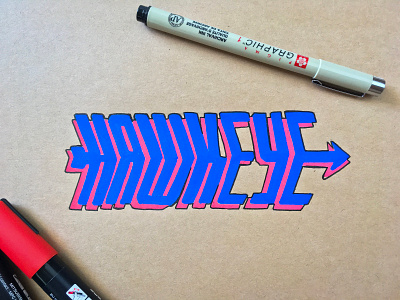 Hawkeye 3d logo avengers design disney graphicdesgn hand drawn handlettered handlettering hawkeye lettering lettering art logo logodesign logotype marvel marvel comics marvel studios superhero type typography