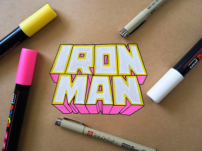 Iron Man 3dlogo avengers design disney hand drawn handlettered handlettering iron man lettering letteringart logo logoart logotype marvel marvel comics marvel studios mcu tony stark type typography