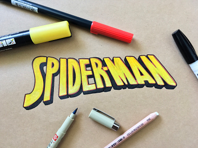 Spider Man avengers design disney hand drawn handlettered handlettering lettering logoart logotype marvel marvel comics marvel studios mcu peter parker spider man spider man spiderman superhero type typography