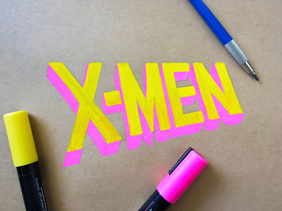 X Men 3dlogo disney hand drawn handlettered handlettering lettering logo design magneto marvel marvel comics marvel studios mcu phoenix type typo logo typography wolverine x men xavier xmen