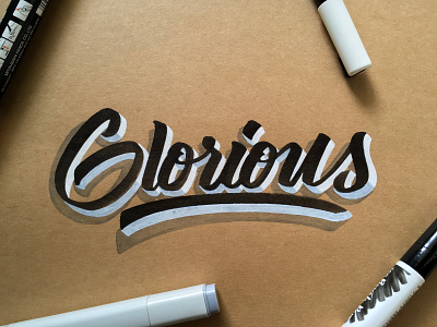 Glorious 3d lettering 3dlettering hand drawn font hand lettered art handdrawn handlettering illustration letter lettering lettering art lettering artist ligature logo logotype type typography