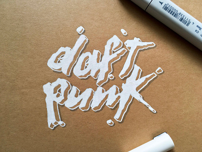 Daft Punk 3d effect daft punk daft punk logo discovery electronic hand lettered hand lettering handlettered handlettering illustration letter lettering lettering art lettering artist logo logo art logo design musician shadow effect typography