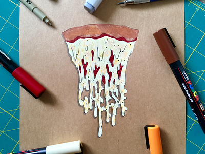Say Cheese!! cheese goodtype handlettered handlettering illustration letter letterart lettering letteringartist pizza type typegood typism typography