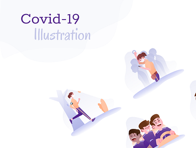 covid-19 illustration design flat design vector
