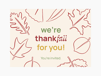 ThankFall Invitation design illustration typography