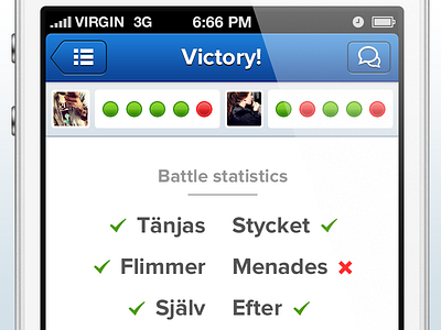 Victory screen ios win word game words
