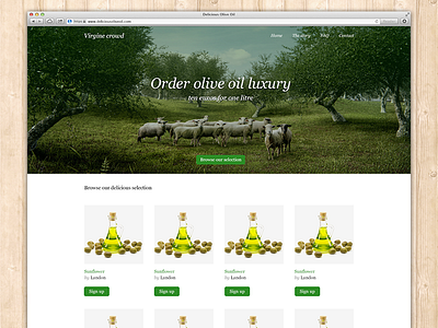 Olive Oil e commerce olive oil webshop website