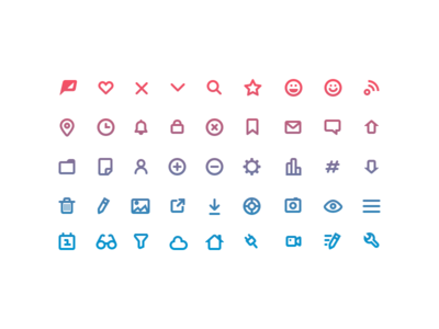 Custom Icons glyphs icon pack icons mynewsdesk poptype