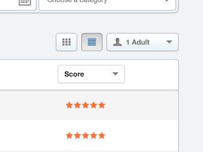 Filters active buttons drop down filter hubskip normal pressed rating score