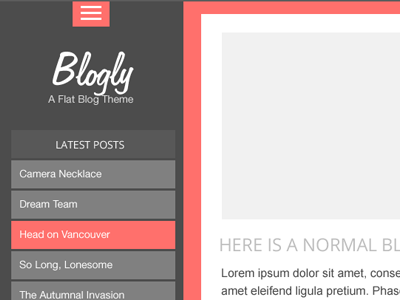 Blogly blog flat theme wordpress