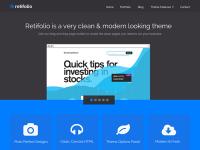 Retifolio business flat theme wordpress