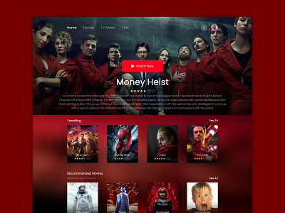 Movie Website android clean creative design dribbble ios minimal movie website ui ux web website windows