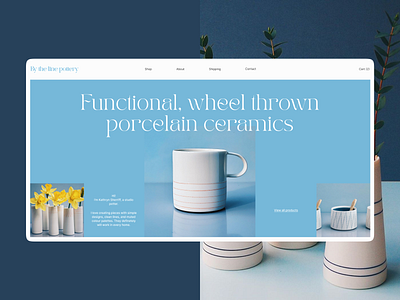 By the line pottery | Handmade ceramics shop | Home page e commerce ecomm ecommerce figma handmade homepage onilne shop online store pottery shop ui user interface design web design website