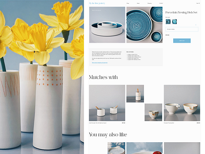 By the line pottery | Handmade ceramics shop | Product card ecommerce figma online shop online store product card shop ui user interface design web design webdesign website