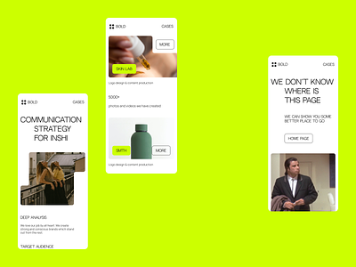 BOLD | website for creative agency mobile