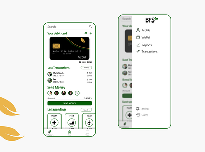 Banking mobile UI design app design button call to action cards design filters finance icons minimalism mobile design nature sustainability ui ui design ux design