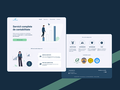 Accountant Homepage desktop design accountant accountant website accounting call to action cards desktop design finance business footer header homepage design icons illustration navbar navigation bar ui ui design uiux ux design uxdesign
