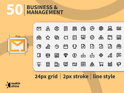 Business & Management Icons pack app business and finance business app business branding design agency icon illustration ui vector web