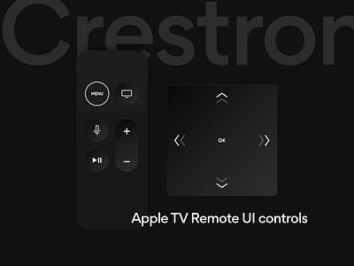 Crestron Apple TV Remote UI Controls app apple tv audio crestron home automation ios remote control remote work smart home ui ui design user experience user interface ux ux design video