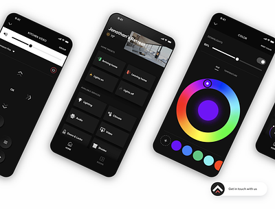 Custom Crestron System GUI app apple tv color picker crestron design home automation interface ios iphone lighting product design sliders smart home thermostat ui user experience user interface user interface design ux