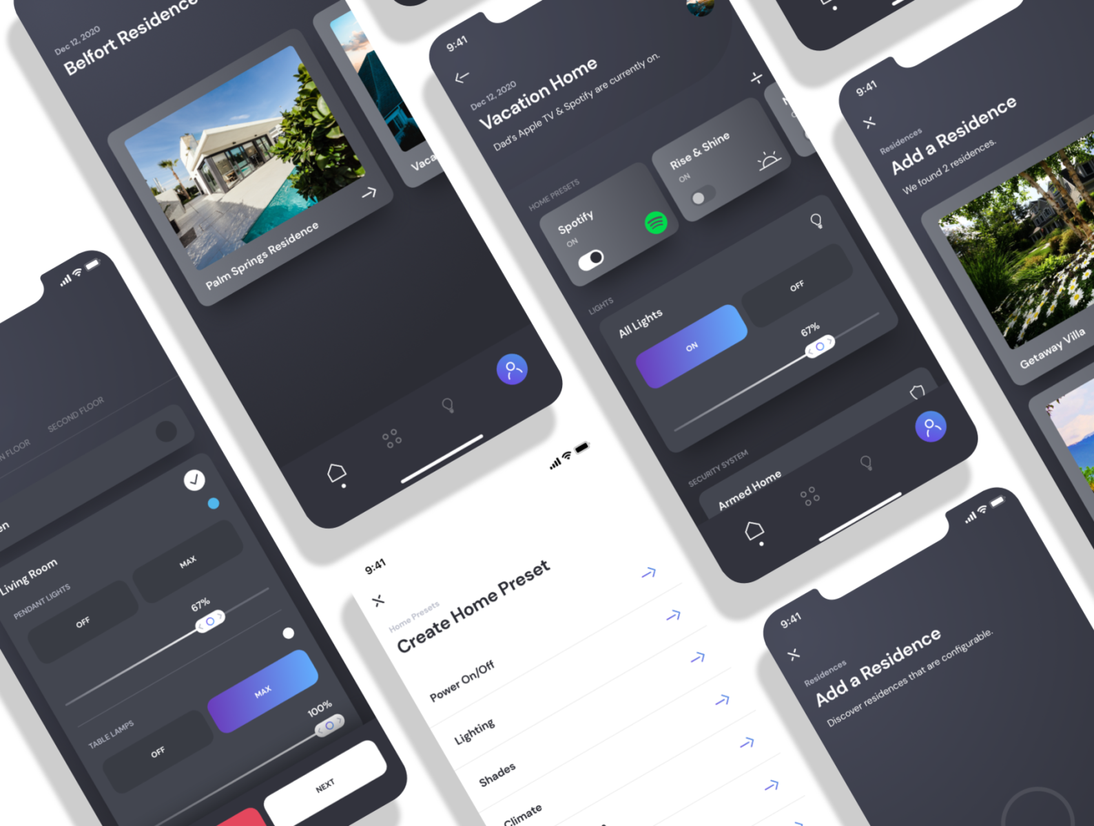 Smart Home UI Kit Demo Free Sketch Download by Marc