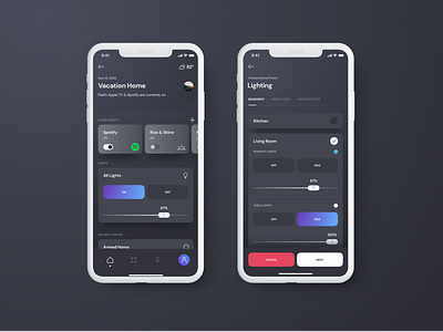 Smart Home UI Kit Demo - Free Sketch Download by Marc Caldwell on Dribbble