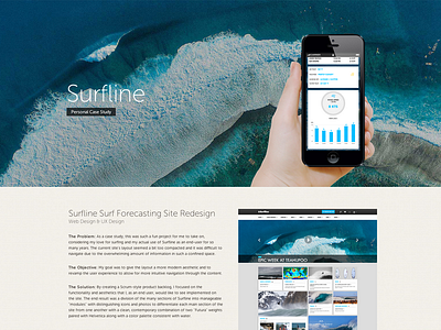 New Addition case study css design html portfolio surf surfline ux web web design website work
