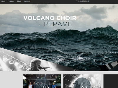 Volcano Choir WIP creative css html landing music photo photography ux ux design web web design website