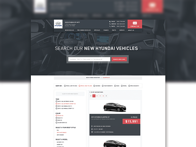 Car Search Page/Filters art car clean color design flat icon interface minimal search ui ux