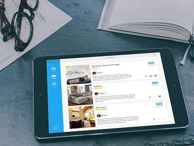 Couchsurfing app app apple art clean design flat ipad mobile search ui user interface ux