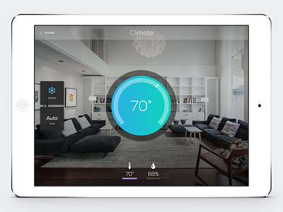 Home Automation Interface app apple clean design flat gradient ipad iphone mockup ui user interface ux