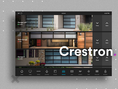 Crestron Home Automation System - Garage Control by Marc Caldwell on  Dribbble