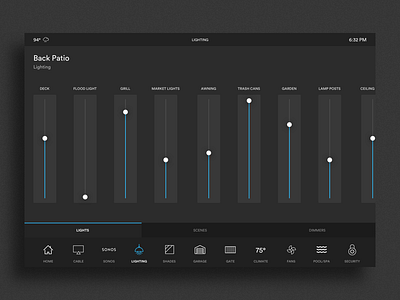 Crestron Lighting app branding design flat home icon lighting typography ui ux web website