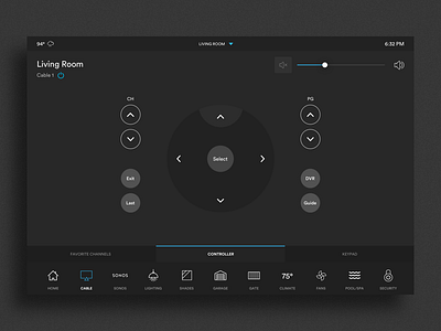 Crestron TV Remote Controller app branding design flat home icon remote typography ui ux web website