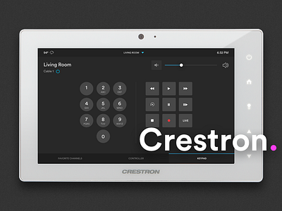 Crestron Remote - Keypad app branding design flat home icon remote typography ui ux web website