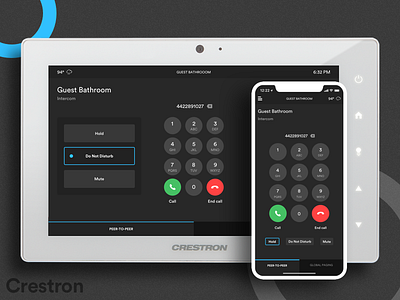 Crestron - Peer-to-Peer Intercom app branding design flat home icon ios smart typography ui ux