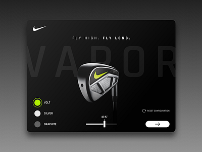 Nike Golf Club Customizer color design flat interaction interface nike ui user experience user interface ux