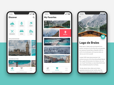 Travel Tours App color design flat interaction interface iphone x travel ui user experience user interface ux