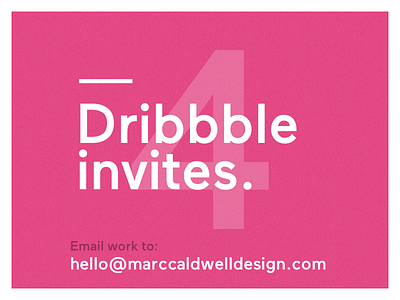 4 Dribbble Invites