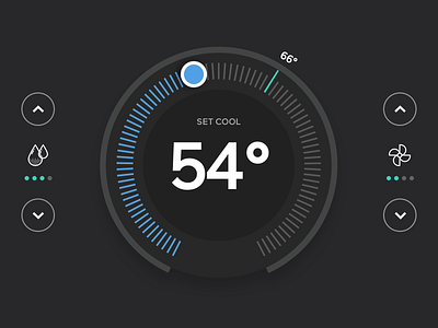 Crestron Climate Control - Air Conditioning app art branding clean color creative crestron design flat icon interaction interface minimal typography ui user experience user interface ux vector