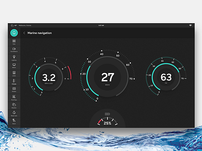 Crestron Marine UI app art clean color concept creative crestron dashboard data design flat icon interaction interface product product design ui user experience user interface ux