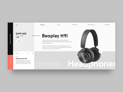 Pantone Color of the Year clean color color of the year creative design flat headphones living coral pantone store typography ui uidesign user experience user interface ux uxdesign web design website