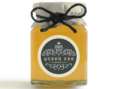 Queen Bee Honey design graphic design katy vt katyveetee logo logo design